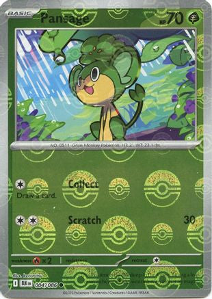 Pansage (Poke Ball Pattern) (4/086) - SV Black Bolt Holofoil - Common