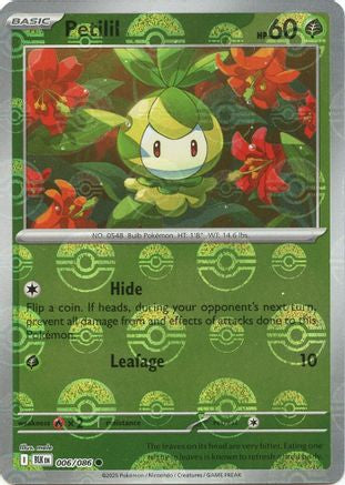 Petilil (Poke Ball Pattern) (6/086) - SV Black Bolt Holofoil - Common