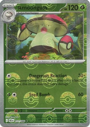 Amoonguss (Poke Ball Pattern) (11/086) - SV Black Bolt Holofoil - Uncommon