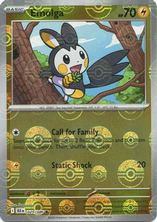 Emolga (Poke Ball Pattern) (29/086) - SV Black Bolt Holofoil - Common