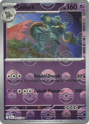 Golurk (Poke Ball Pattern) (43/086) - SV Black Bolt Holofoil - Uncommon