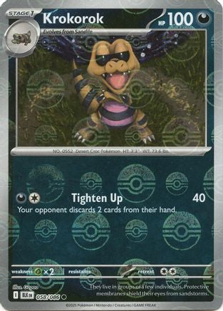 Krokorok (Poke Ball Pattern) (58/086) - SV Black Bolt Holofoil - Common
