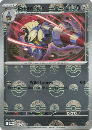 Escavalier (Poke Ball Pattern) (60/086) - SV Black Bolt Holofoil - Common