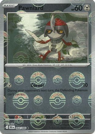Pawniard (Poke Ball Pattern) (64/086) - SV Black Bolt Holofoil - Common