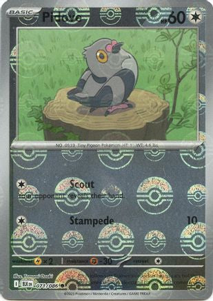 Pidove (Poke Ball Pattern) (71/086) - SV Black Bolt Holofoil - Common