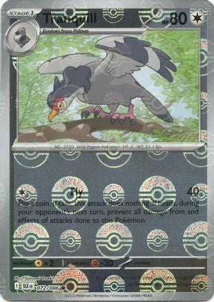 Tranquill (Poke Ball Pattern) (72/086) - SV Black Bolt Holofoil - Common