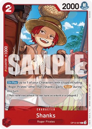 (OP12-007) Shanks (007) - Legacy of the Master Normal