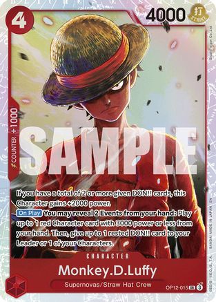 (OP12-015) Monkey.D.Luffy - Legacy of the Master Foil