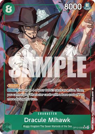 (OP12-030) Dracule Mihawk (Alternate Art) - Legacy of the Master Foil