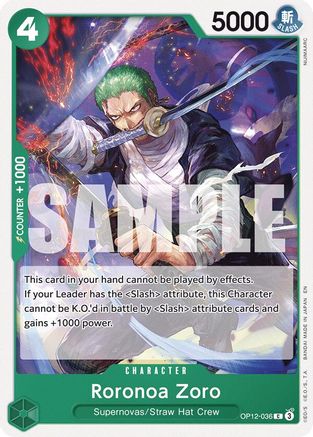 (OP12-036) Roronoa Zoro (036) - Legacy of the Master Normal