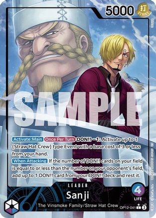 (OP12-041) Sanji (041) (Alternate Art) - Legacy of the Master Foil