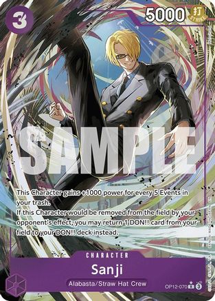 (OP12-070) Sanji (070) (Alternate Art) - Legacy of the Master Foil
