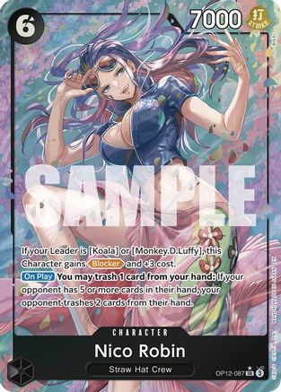 (OP12-087) Nico Robin (Alternate Art) - Legacy of the Master Foil