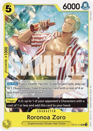 (OP12-113) Roronoa Zoro (113) - Legacy of the Master Normal