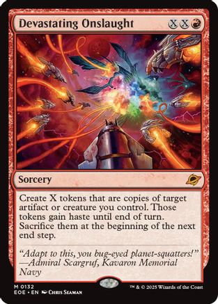 Devastating Onslaught  (EOE-132) - Edge of Eternities Foil