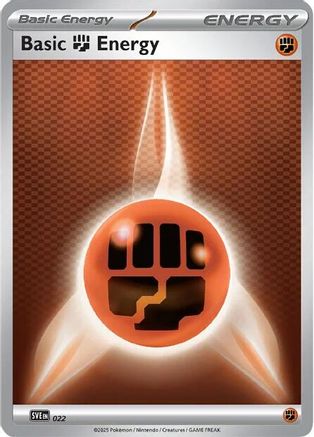 Basic Fighting Energy 022 - SVE Scarlet & Violet Energies - Reverse Holofoil - Common