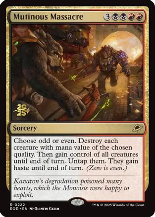 Mutinous Massacre  (PRE-222) - Prerelease Cards Foil