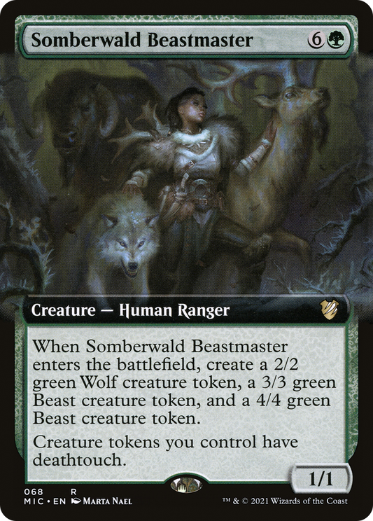 Somberwald Beastmaster (MIC-068) - Midnight Hunt Commander: (Extended Art)