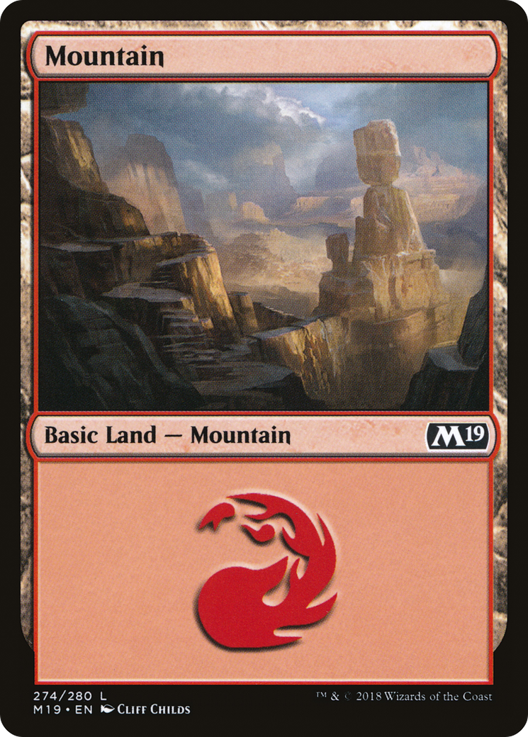 Mountain (M19-274) - Core Set 2019 Foil