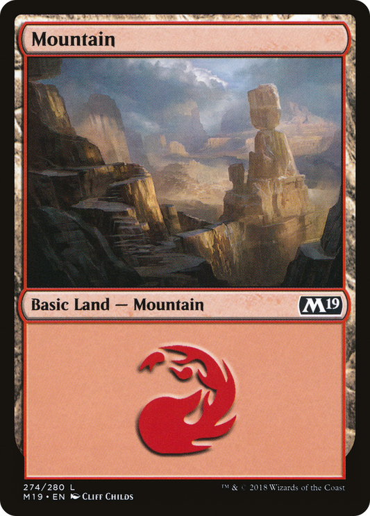 Mountain (M19-274) - Core Set 2019 Foil