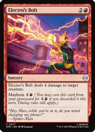 Electro's Bolt (SPM-077) - Marvel's Spider-Man Foil