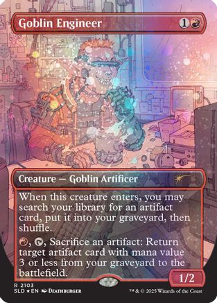Goblin Engineer (Galaxy Foil)  (SLD-2103) - Secret Lair Drop Series Foil