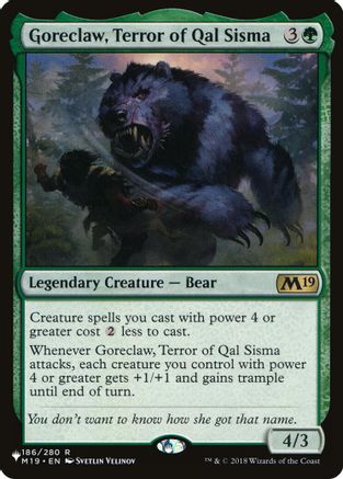 Goreclaw, Terror of Qal Sisma  (LIST-186) - The List Reprints