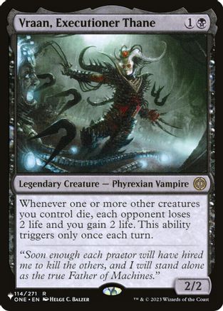 Vraan, Executioner Thane  (LIST-114) - The List Reprints