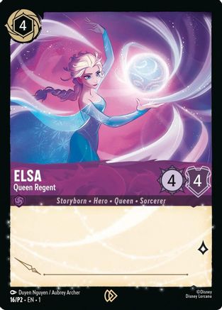(016/P2)  Elsa - Queen Regent - Disney Lorcana Promo Cards  Normal