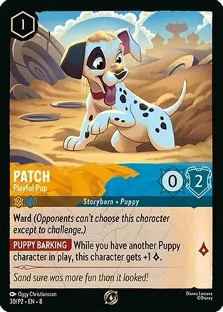 (030/P2)  Patch - Playful Pup - Disney Lorcana Promo Cards  Cold Foil
