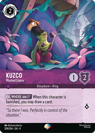 (209/204)  Kuzco - Wanted Llama (Epic) - Fabled  Holofoil
