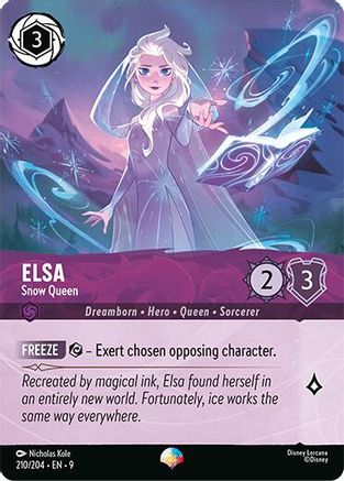 (210/204)  Elsa - Snow Queen (Epic) - Fabled  Holofoil