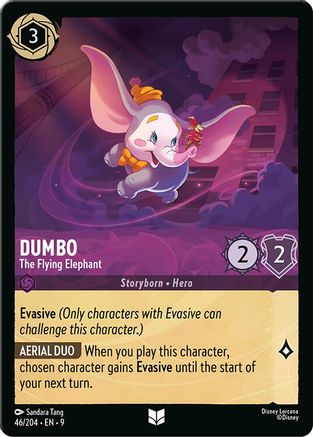 (046/204)  Dumbo - The Flying Elephant - Fabled  Cold Foil