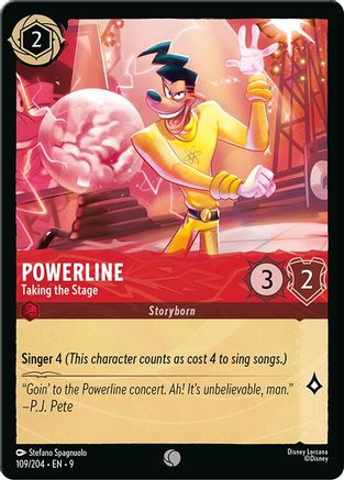 (109/204)  Powerline - Taking the Stage - Fabled  Cold Foil