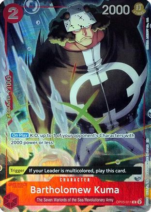 (OP05-011) Bartholomew Kuma (Seven Warlords of the Sea Binder Set) - One Piece Promotion Cards Foil