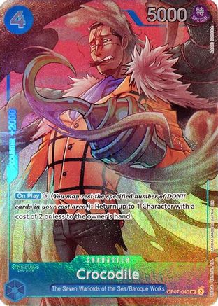 (OP07-040) Crocodile (Seven Warlords of the Sea Binder Set) - One Piece Promotion Cards Foil