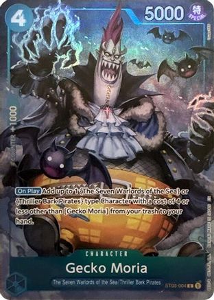 (ST03-004) Gecko Moria (Seven Warlords of the Sea Binder Set) - One Piece Promotion Cards Foil