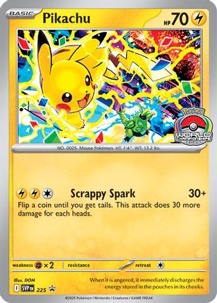 Pikachu (World Championship 2025) (225) - SV Scarlet & Violet Promo Cards  - Promo