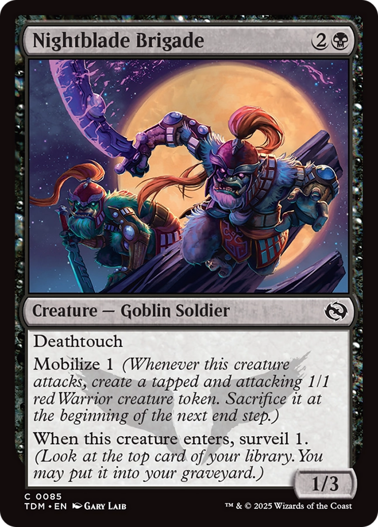 Nightblade Brigade  (TDM-085) - Tarkir: Dragonstorm Foil