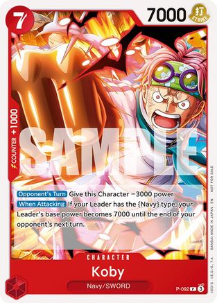 (P-092) Koby (OP12 Release Event) - One Piece Promotion Cards Normal