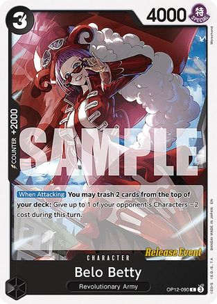 (OP12-090) Belo Betty - Legacy of the Master Release Event Cards Normal
