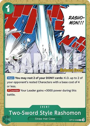 (OP12-038) Two-Sword Style Rashomon - Legacy of the Master Release Event Cards Normal