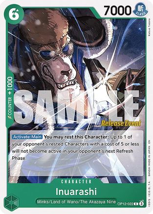 (OP12-022) Inuarashi - Legacy of the Master Release Event Cards Normal