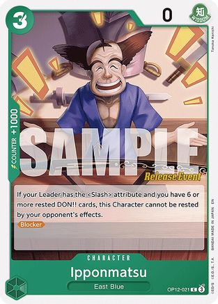 (OP12-021) Ipponmatsu - Legacy of the Master Release Event Cards Normal