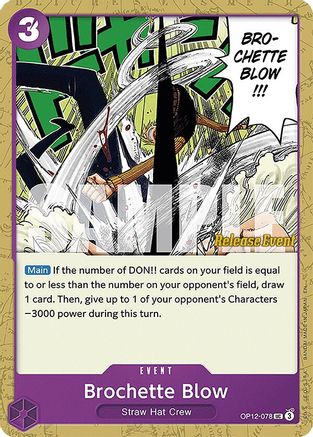(OP12-078) Brochette Blow - Legacy of the Master Release Event Cards Normal