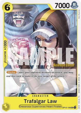 (OP12-106) Trafalgar Law (106) - Legacy of the Master Release Event Cards Normal