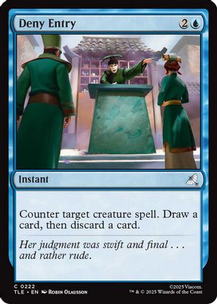 Deny Entry  (TLE-222) - Avatar: The Last Airbender: Eternal-Legal Foil