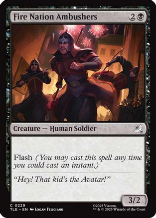 Fire Nation Ambushers  (TLE-229) - Avatar: The Last Airbender: Eternal-Legal Foil