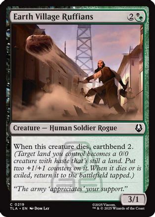 Earth Village Ruffians  (TLA-219) - Avatar: The Last Airbender Foil