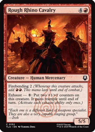 Rough Rhino Cavalry  (TLA-152) - Avatar: The Last Airbender Foil